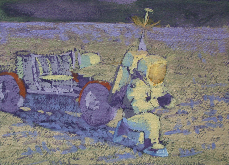 Illustration for article titled Lunar Dreams: 40 Classic Moon Exploration Paintings
